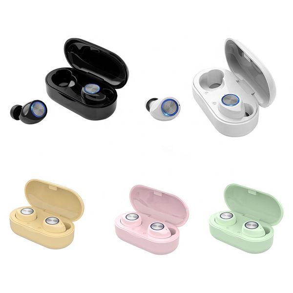 Auriculares inalámbricos TWS Auriculares Bluetooth 5.0 Auriculares deportivos Auriculares con caja de carga tipo C para todos los teléfonos inteligentes TW60