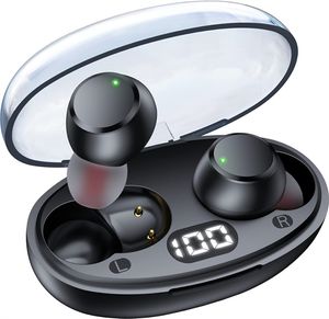 TWS Draadloze hoofdtelefoon Bluetooth-oortelefoon Mini-oordopjes In-ear Sport-headset BT-oordopjes met LED Power Display Oplaadetui voor Xiaomi iPhone Mobiele smartphone