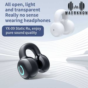 TWS Draadloze hoofdtelefoon Beengeleiding Bluetooth-oortelefoon HiFi Stereo Oorclip Headset Ruisonderdrukking Sportoordopjes met microfoon HKD230828 HKD230828