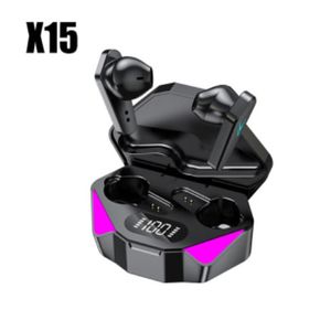 TWS X15 Gaming Earbuds Wireless Bluetooth Earphone With Mic Bass Audio Sound Positioning Stereo Music HiFi Headset For Gamer