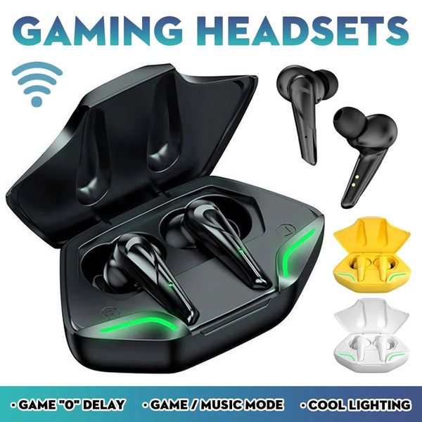 TWS X15 pro Gaming Earbuds Auriculares inalámbricos Bluetooth Auriculares con micrófono Bass Audio Sonido Posicionamiento Estéreo Música HiFi Auriculares