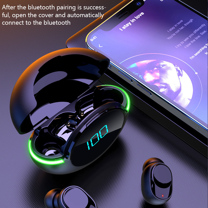 TWS Y80 Kablosuz Kulaklıklar Dokunma Kontrolü Fone Bluetooth 5.1 Xiaomi Sports Su Geçirmez Kulaklık Kulaklıkları Mikro