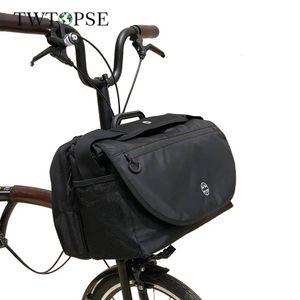 Twtopse Bicycle S -tassen voor Brompton vouwfiets waterdichte Britse vlag fietstas bagage mand regendichte covertas 3SIXty 240329