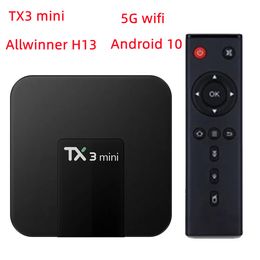 TX3 Mini Android 10.0 TV Box Allwinner H313 2.4G 5G WiFi 2GB RAM 16GB ROM Quad Core Smart TV Box 4K Vs X96Q X96 Mini