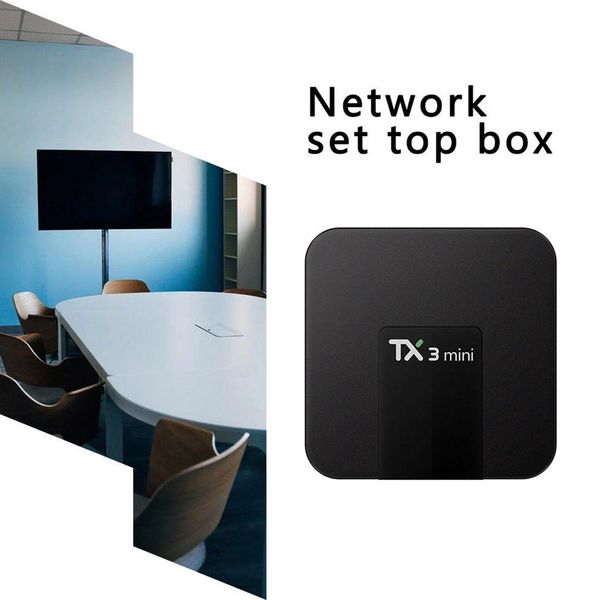 Antennes TX3 MINI Android TV Box 1G/8G EMMC Amlogic Penta-core avec affichage LED 4K HD décodeurs intelligents