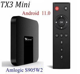 TX3 Mini plus décodeur S905W2 TV Box Android 110 4GB 32GB Mini Android TV Box Home cinéma TX3 Mini TV Player8376409