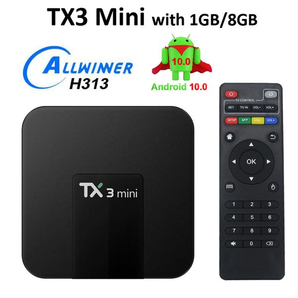 TX3 Mini 2 Go 16 Go Android 10 TV Box Allwinner H313 Quad Core Ultra HD H.265 4K Stream Media Player Better Mxq Pro X96MINI S922