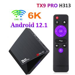 TX9 Pro Android 12.1 Set Top Box 6K HD Dual Brand 2.4G 5.8G WiFi Media Player Allwinner H313 Smart TV Box