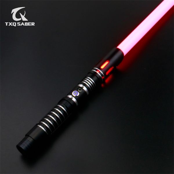 TXQSABER RGB VOID Smooth Swing Lightsaber 12 colores claros y 10 juegos Soundfonts Metal Hilt PC Blade Kid Regalos de cumpleaños Laser 220809