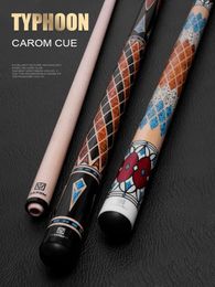 Ty Brand Typhoon Series Carom Cue Stick 3 Cushion Cue Korean Carom Billard Cue en acier inoxydable Joix radiale 12,2 mm Astuce 240328