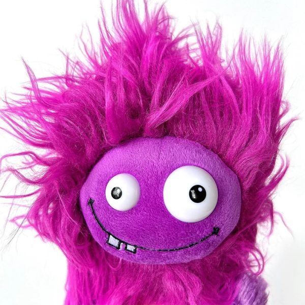 Ty frizzys lola the morado monstruo gorro boo brillo ojos animales pellintos 15 cm juguete de muñeca suave regalo de Navidad juguetes para niños