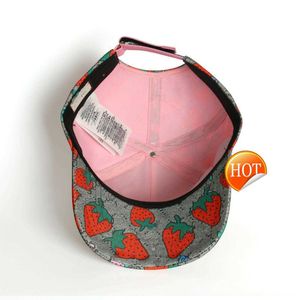 Ty High Strawberry Baseball Caps Man's Cotton Cactus Classic Letter Ball Caps Zomer Women Sun Hats Outdoor verstelbare Snapback Cap Girl's Cute Visor222222227