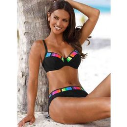 Tyakkve Sexy Bikini Set Badmode Dames Print Badpak Push Up Polka Dots Plus Size Badpak Beachwear Biquini 3XL 210625