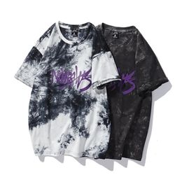 Tye Dye Gedrukt Mannen Tee Shirts Zomer Mode Man Korte Mouw T-shirt Hip Hop Harajuku Tshirt voor Tops Kleding 210716
