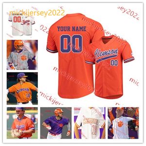 Tyler Corbitt Tristan Bissetta Clemson Tigers Maillot de baseball Lleyton Lackey Josh Davis Hogan Garner Nolan Nawrocki Clemson Maillots cousus sur mesure pour hommes