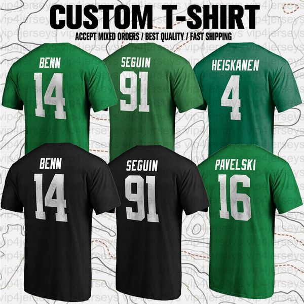 Tyler Seguin Jamie Benn Jason Robertson Jake Oettinger Mike Modano Miro Heiskanen USA Hockey Club Fans de marque T-shirt à manches courtes