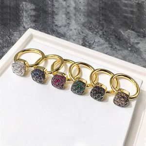 TYME Hoge Kwaliteit Merk 316L Rvs Ring Voor Vrouwen bruidspaar ring Kleurrijke Steen Pulseira feminina jewelry279o