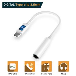 Type C 3.5 Jack Oortelefoon Audio Aux-kabel voor Xiaomi USB naar 3.5mm Hoofdtelefoonsadapter voor Samsung Galaxy Note 10 20 Plus S10 S20