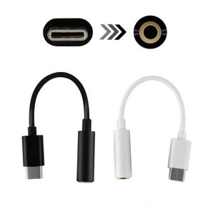 Type C 3.5 Jack Oortelefoon Kabel USBC naar 3.5mm AUX Hoofdtelefoon Adapter Voor Huawei mate P20 pro Xiaomi Mix