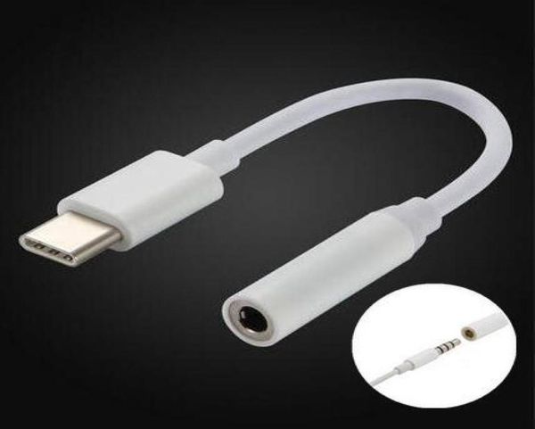 Cable adaptador de auriculares auxiliar para auriculares tipo C de 35 mm para iPhone 7 Cable conector de auriculares para Samsung para iPhone 7 plus teléfono Android 1003531