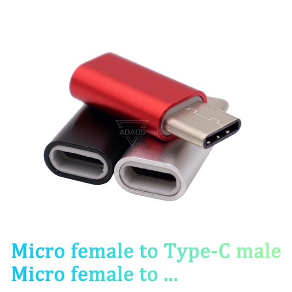 Tipo-C 8 Pim Macho a Micro USB Hembra Adaptador convertidor Carga Transferencia de datos para teléfono
