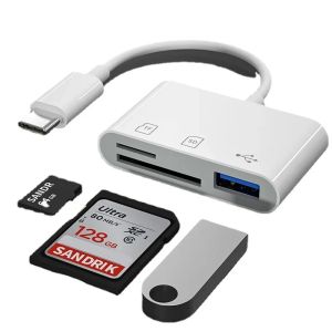 Tipo-C Adaptador TF CF Lector de tarjetas de memoria SD OTG OTG Compact Flash USB-C para iPad Pro Huawei para MacBook USB USB Type C Card Reader