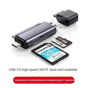 Type-C-kaartlezer drie-in-één USB3.0-kaartlezer OTG Mobiele telefoon Computer Smart TF/SD Micro USB-kaartlezer voor drie-in-één kaartlezer