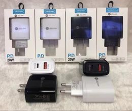 Chargeur de type c 20W EU US Ac Quick PD QC3.0, adaptateur mural pour Iphone 11 12 13 Pro Max Samsung tablette PC