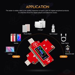 Affichage LCD couleur type-c testeur de tension USB compteur de courant voltmètre mesure de batterie batterie externe chargeur PC Indicator199H