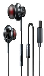 Auriculares tipo C con graves de Audio, auriculares USB C con micrófono, auriculares tipo C para Xiaomi estéreo 3D, auriculares deportivos con sonido HiFi 7663106