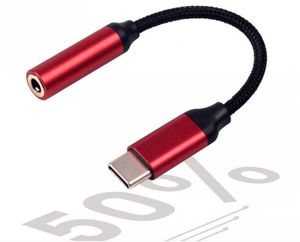 Type C Jack Oortelefoon Kabel USB C naar AUX AUDIO Aluminium Aluminium Universele Hoofdtelefoon Adapter Kabel Nieuw