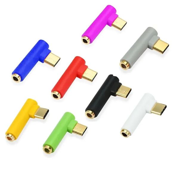 Tipo C Macho a 3.5 mm Convertidor femenino USB C 3.5 mm Adaptador de audio para Xiaomi Mi 8 MI9 Huawei Mate 20 P30 Samsung USB C Splitter