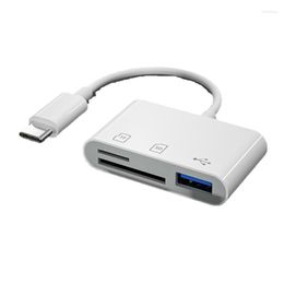 Type C lecteur de carte mémoire Hub USB 2.0 Station d'accueil OTG adaptateur universel SD TF CF pour Smartphone