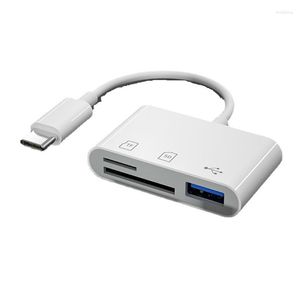 Tipo C Lector de tarjetas de memoria Hub USB 2.0 Estación de acoplamiento Adaptador OTG Universal SD TF CF para teléfono inteligente