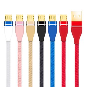 2A Quick Charging cables fabric Type c Micro 5Pin Usb Cable For Samsung Galaxy S4 S6 S7 S9 S10 Htc Lg Android Phone PC