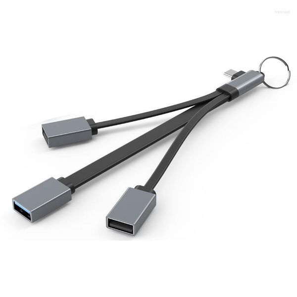 Type C OTG 3.0 HUB 1 à 3 câble adaptateur lecteur de carte USB type-c 2.0 SD/TF téléphone portable