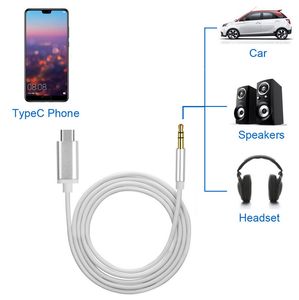 Type C tot 3.5mm Audio-kabeladapter USB-C TYPE-C JACK AUX-kabels voor auto-luidspreker Samsung Mobiele telefoon