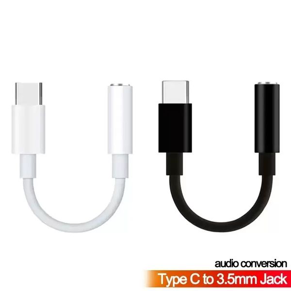 Adaptador de cable tipo C a conector de 3,5 mm Auxiliar de audio para auriculares para Xiaomi Huawei para teléfonos inteligentes