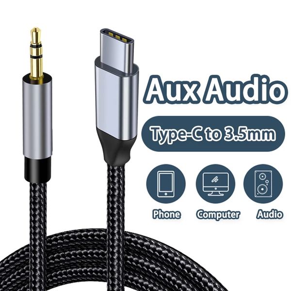 Tipo C a 3,5mm macho Aux Cable de Audio auriculares altavoz adaptador de conector de auriculares coche Aux para Samsung Xiaomi Redmi Huawei Honor