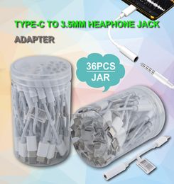 Type C à 35 mm Adaptateur de prise casque de 35 mm Support de la musique et des appels vocaux téléphoniques avec UPC Plastic Jar 35 mm Câble AUX Femme Transfe5661395