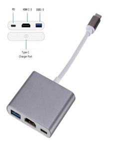 Connecteurs compatibles de type C à 4K USB C 30 VGA Adapter Dock Hub pour MacBook HP ZBook Samsung S20 Dex Huawei P30 Xiaomi 11 T81465216934721