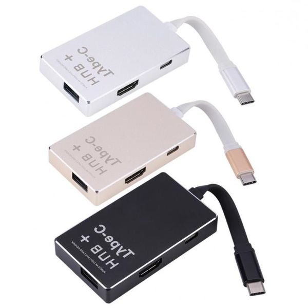 Livraison gratuite Type-C à 4K H-DM-I PD Adaptateur de moyeu de charge USB-C 31 Convertisseur S-D/T-F Lecteur C-ard pour Macbook Fnduw