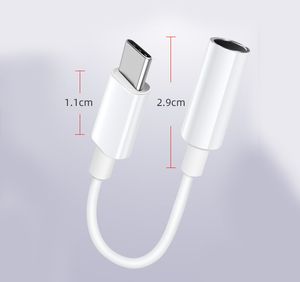 Tipo-c a auricular 3.5mm USB-C Jack OTG Adaptador Convertidor Cable Audio Aux Conector para samsung xiaomi huawei