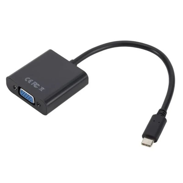 Type C à l'adaptateur VGA Female Cable USBC USB 3.1 à VGA Adaptateur pour MacBook 12 pouces Chromebook Pixel Lumia 950xl Ventes à chaud