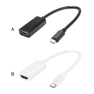 Câble adaptateur type-c vers HD téléphone portable mâle femelle résolution 4K convertisseur de Signal vidéo blanc