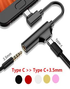 Type C naar Jack 3.5 Type C-kabel O Adapter voor Huawei Samsung Charging luisteren USB Type-C 3,5 mm Aux oortelefoonconverter voor Xiaomi3078506
