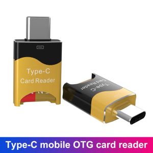 Adaptateur de lecteur de carte TF de type C à micro-SD pour l'iPhone Xiaomi Samsung Huawei OTG Smart Memory Carte Reader Aluminium Flash