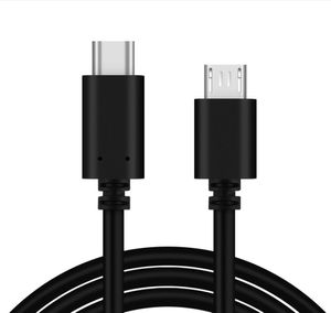 Type-C naar Micro USB-kabels Data Cords Charger 3A-kabel voor mobiele telefoon Samsung Xiaomi Redmi Huawei Laders OTG Cord USB C 5 PIN