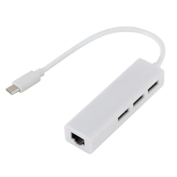 Tarjeta de red USB2.0 de tipo C a RJ45 con la tarjeta de red Hub Typec 100M USB-C a Hub Adaptador de soporte Gane XP / 7/8 / OS X nuevo