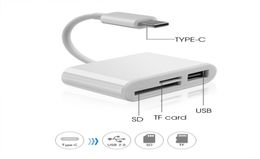 Type C Naar SD-kaartlezer OTG USB-kabel Micro SDTF-kaarten Lezers Adapter Gegevensoverdracht voor Macbook Mobiele telefoon Samsung Huawei6636889